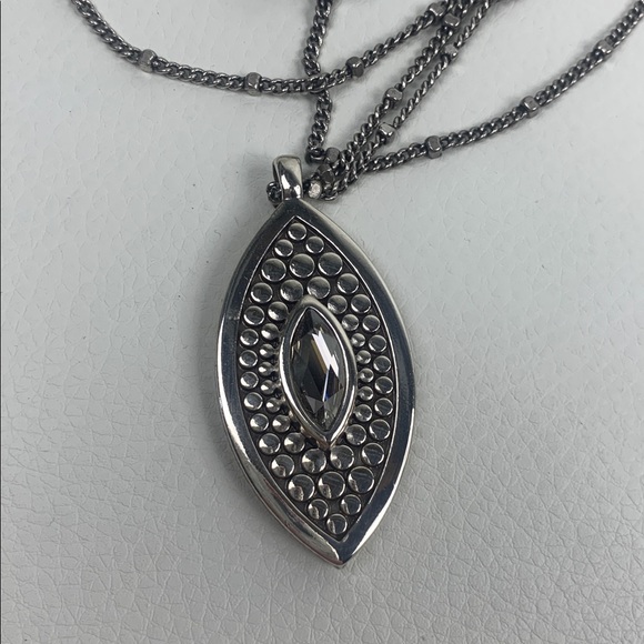 Brighton Silver Marquise Pendant Necklace New NWT - Picture 4 of 12